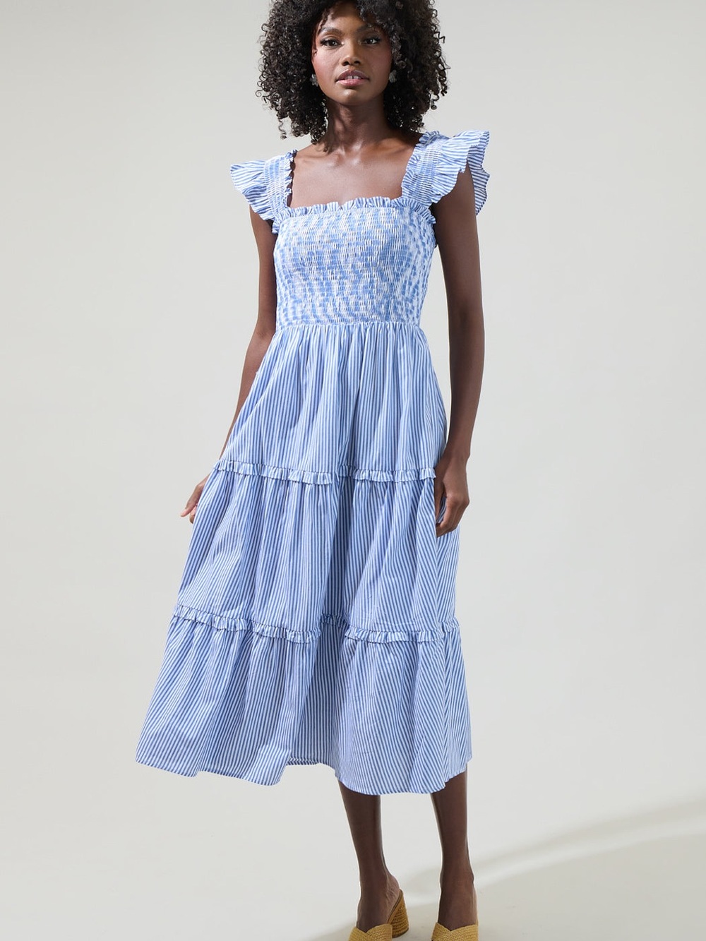 Sugarlips Katie Striped Smocked Bodice Midi Dress - NWT - 3X